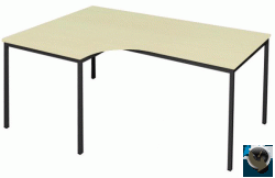 Freiformtisch-Winkel Schreibtisch 200 cm Ahorn Dekor Winkel links - Maß: 200 x 120/80 cm - Lieferzeit ca. 6 Wochen !!!