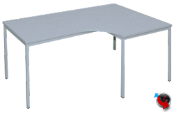 Freiformtisch-Winkel Schreibtisch 200 cm lichtgrau Winkel rechts - Maß: 200 x 80/120 cm - Platte 25 mm stark - super stabil - Preishammer - sofort lieferbar !!!