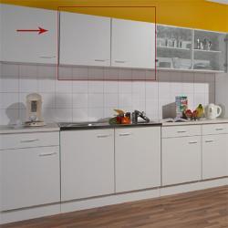 Küchen-Oberschrank Weiß mit 2 Drehtüren & Einlegeboden